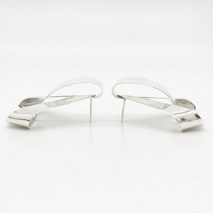 925 Sterling Silver Vintage Mexico Modernist Earrings