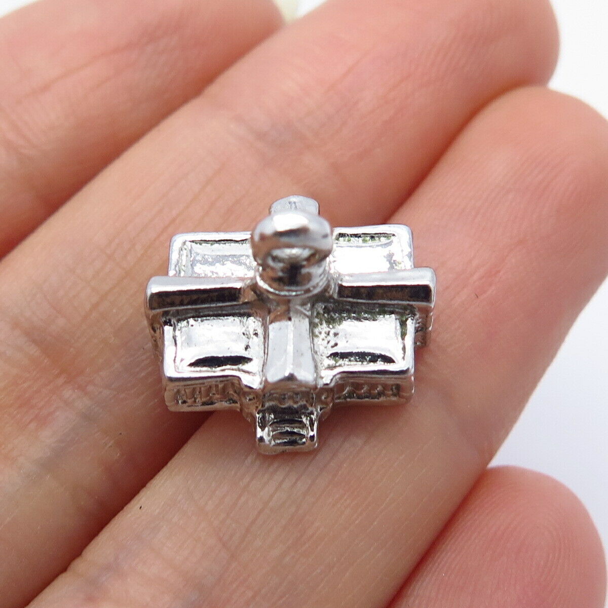 925 Sterling Silver Vintage White House Charm Pendant