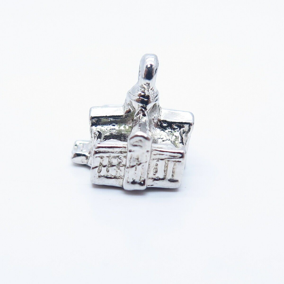 925 Sterling Silver Vintage White House Charm Pendant