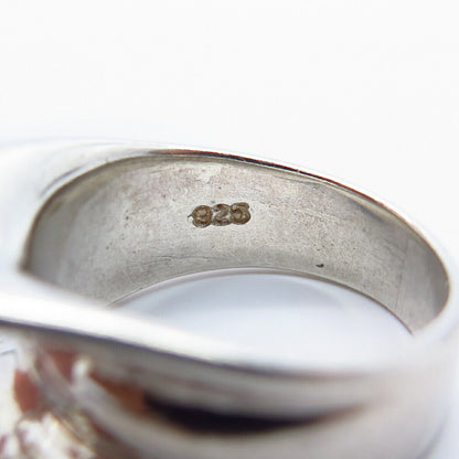 925 Sterling Silver Vintage Radiant-Cut C Z Ring Size 5 3/4