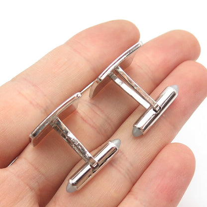 925 Sterling Silver Vintage Krementz Satin Finish Cufflinks