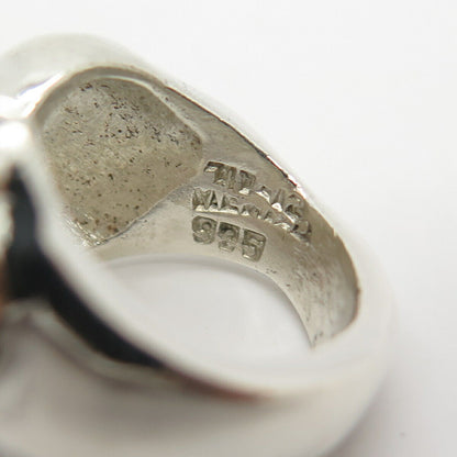 925 Sterling Silver Vintage Mexico Modernist Ring Size 6