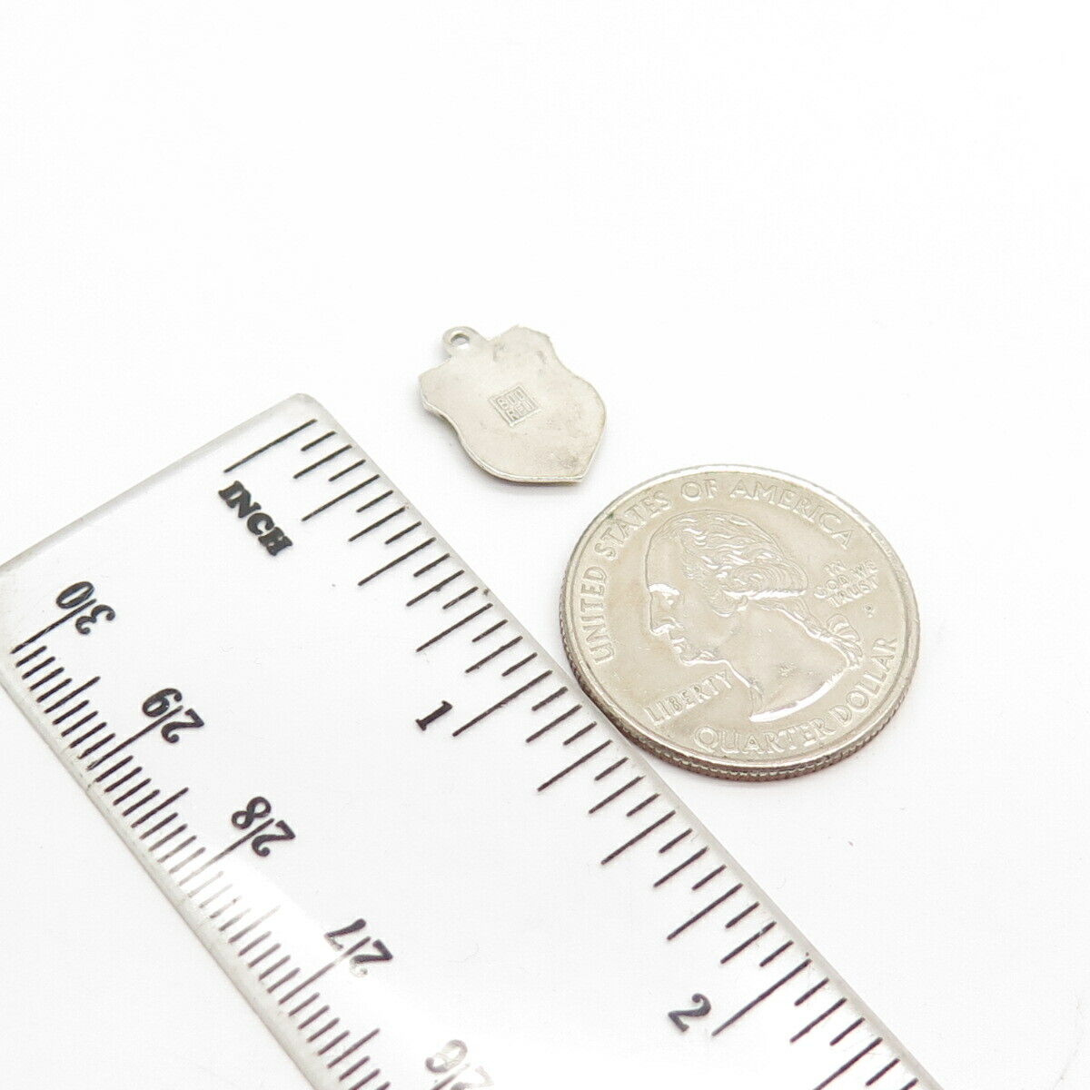 800 Silver Vintage Reu Enamel "Herford" Coat of Arms Charm Pendant