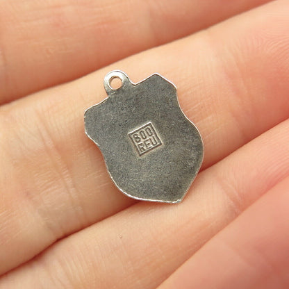 800 Silver Vintage Reu Enamel "Herford" Coat of Arms Charm Pendant