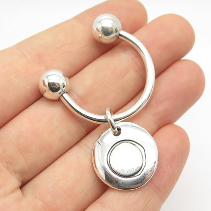 925 Sterling Silver Vintage Screw-Off Ball Key Ring