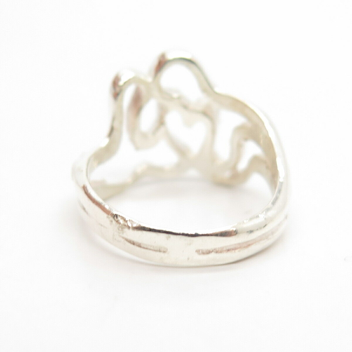 925 Sterling Silver Vintage Modernist Ring Size 6 1/4