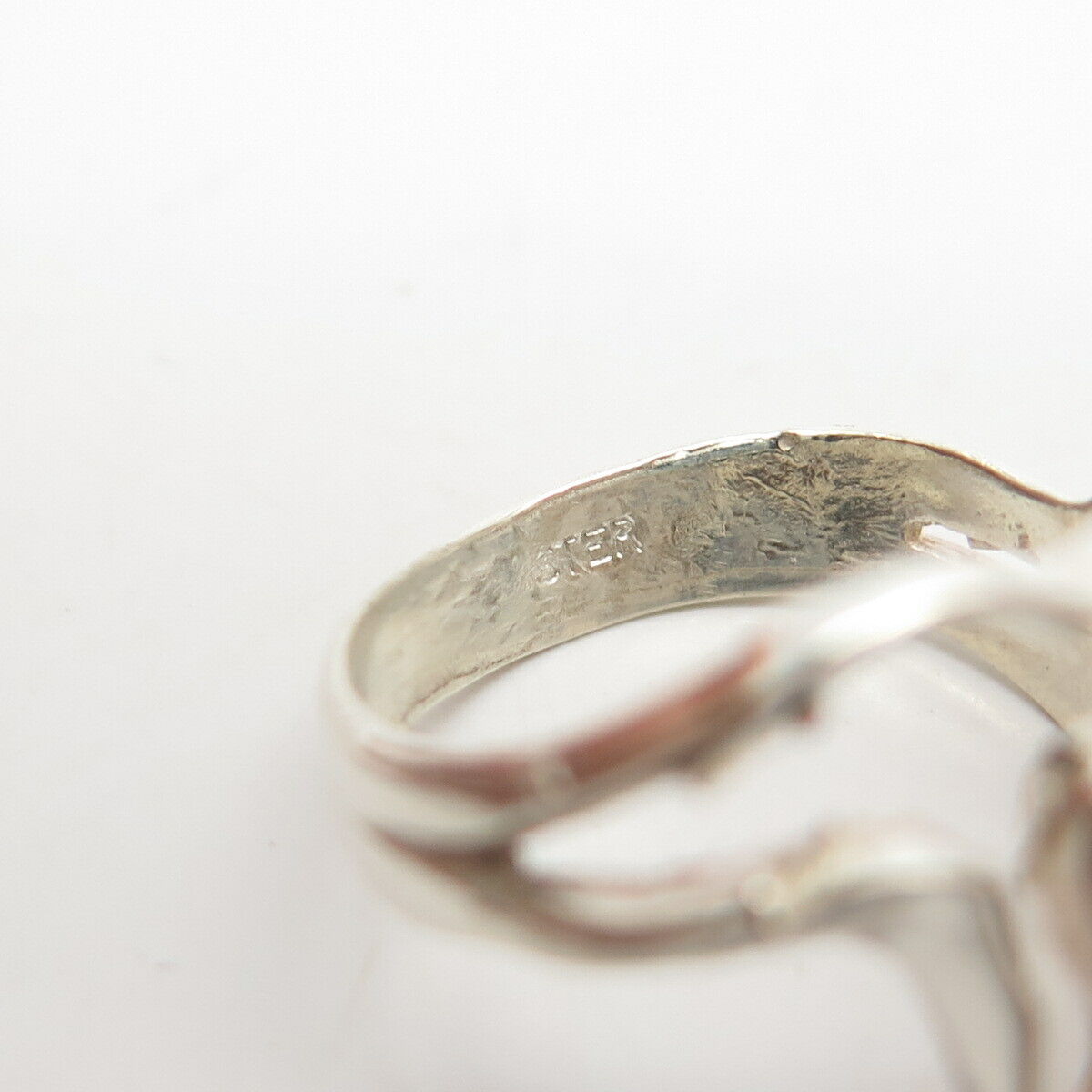 925 Sterling Silver Vintage Modernist Ring Size 6 1/4