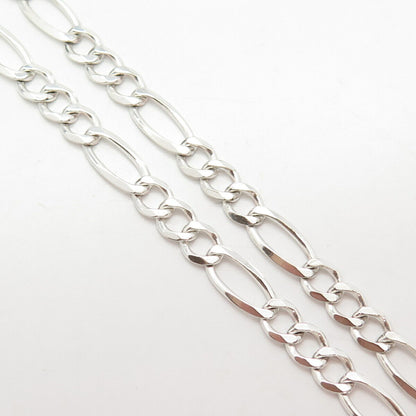 925 Sterling Silver Vintage Italy Milor Figaro Chain Necklace 18"