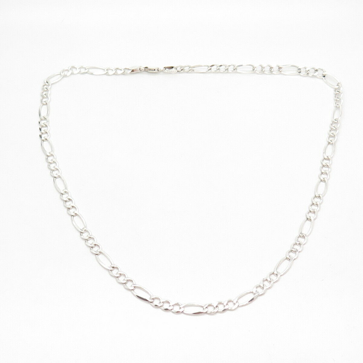 925 Sterling Silver Vintage Italy Milor Figaro Chain Necklace 18"