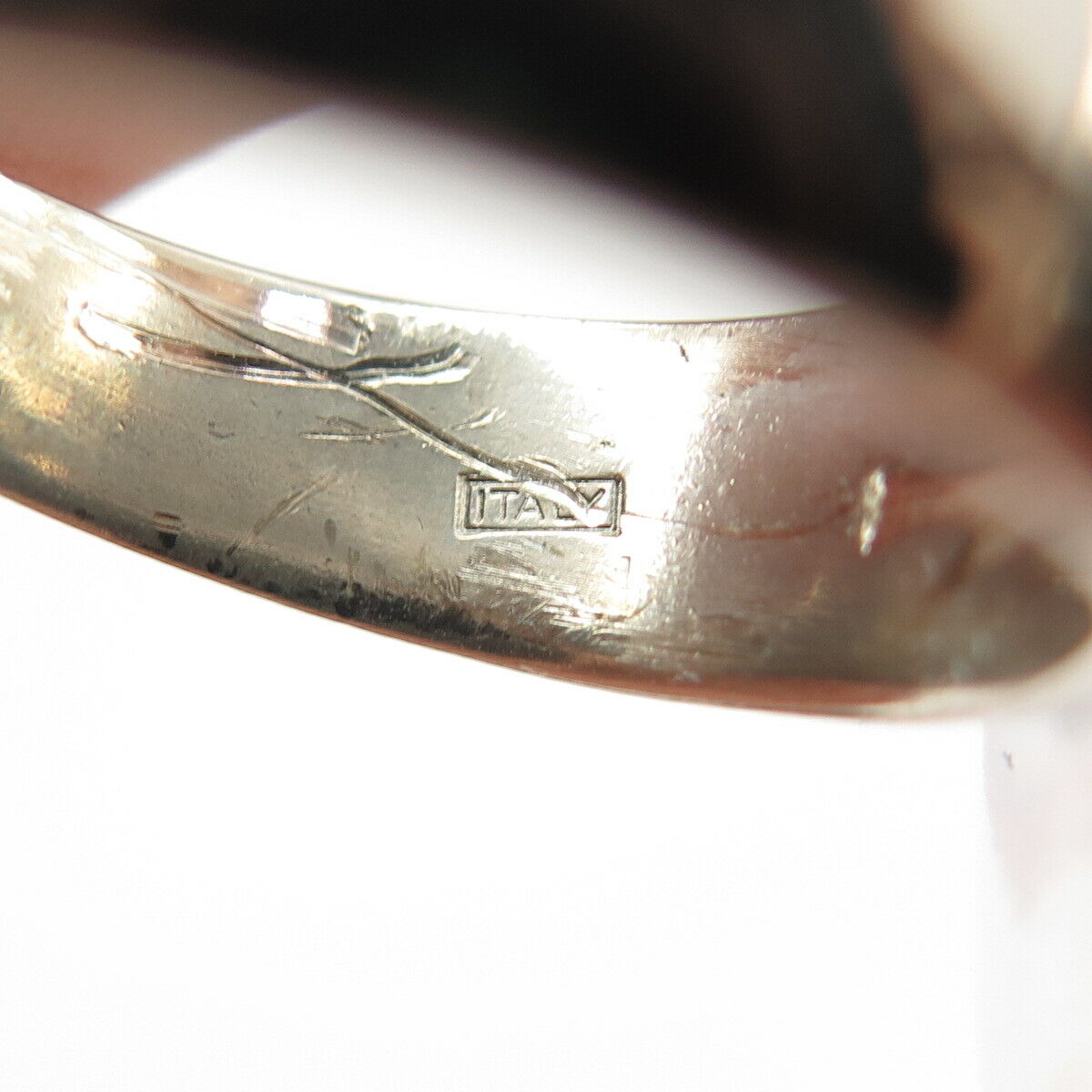 925 Sterling Silver Vintage Italy Sand Dollar Ring Size 8 1/4