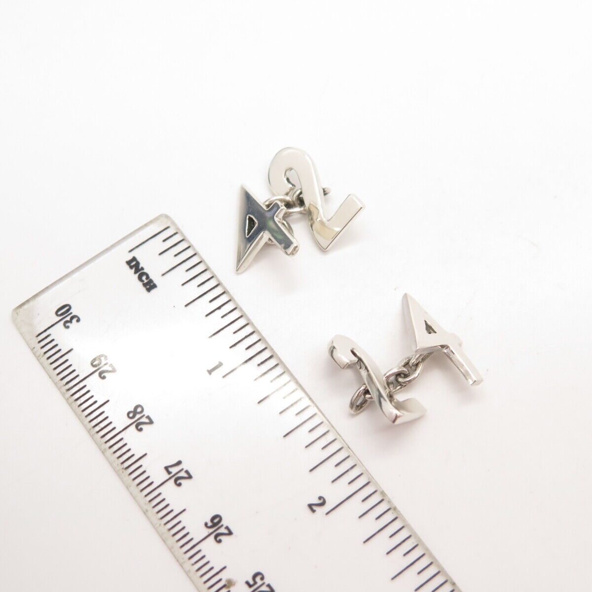 925 Sterling Silver Vintage 4/2 Lucky Number Cufflinks