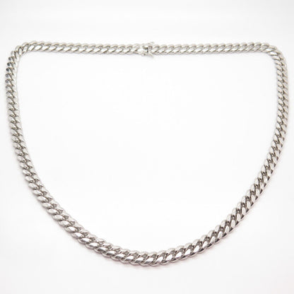 925 Sterling Silver Vintage Heavy Cuban Chain Necklace 30"