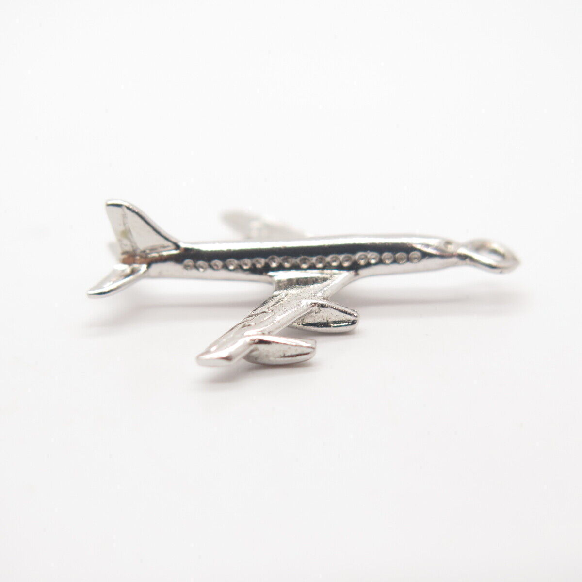 925 Sterling Silver Vintage Airplane Pendant