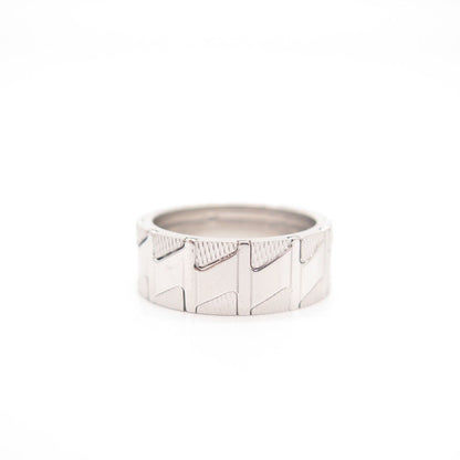 925 Sterling Silver Neos Striped Band Ring Size 7.5