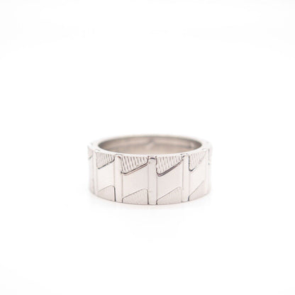 925 Sterling Silver Neos Striped Band Ring Size 7.5