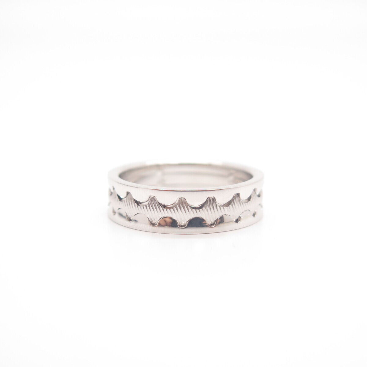 925 Sterling Silver Neos Striped Band Ring Size 9 3/4