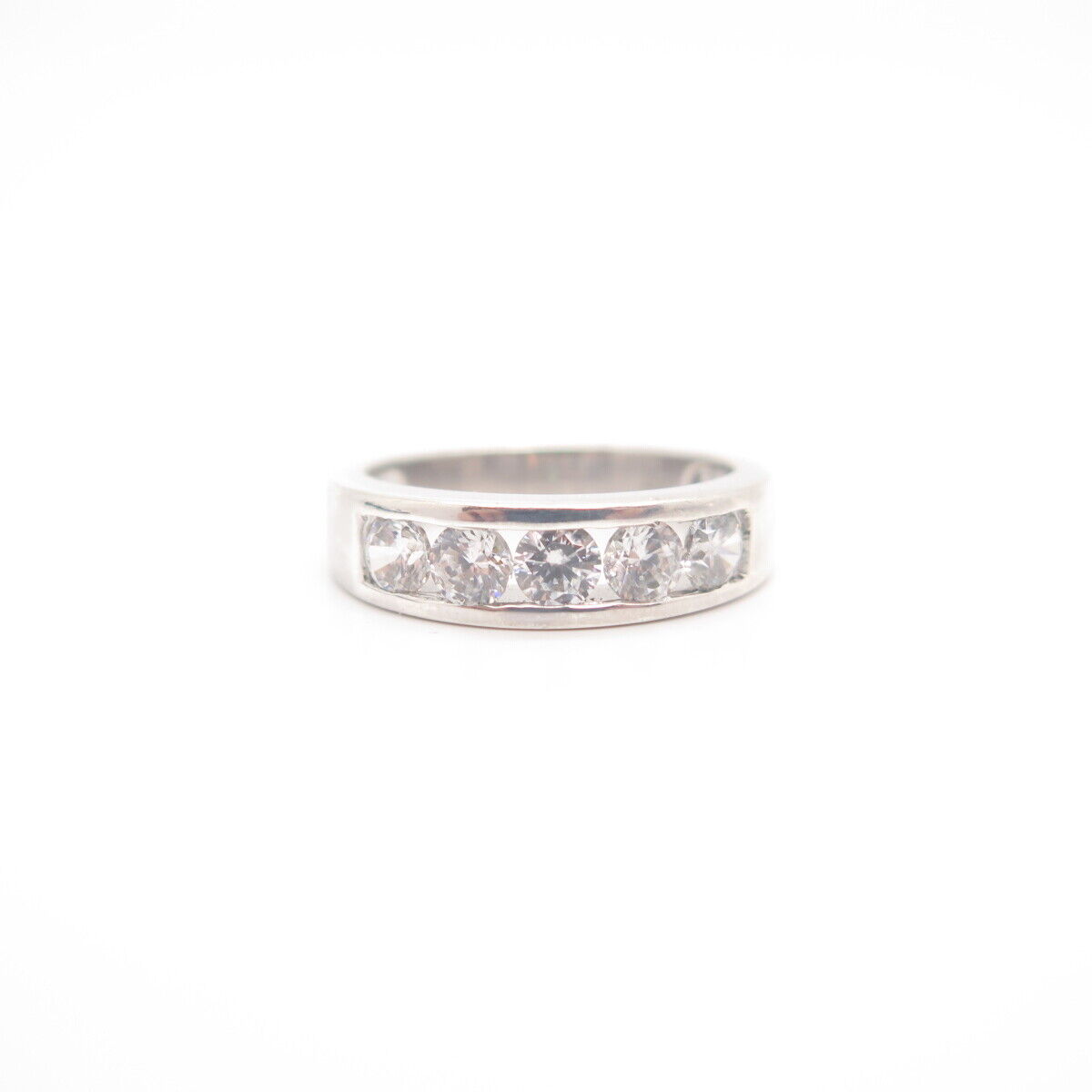 925 Sterling Silver Round-Cut C Z Ring Size 7