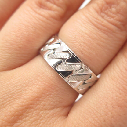 925 Sterling Silver Neos Braided Band Ring Size 7