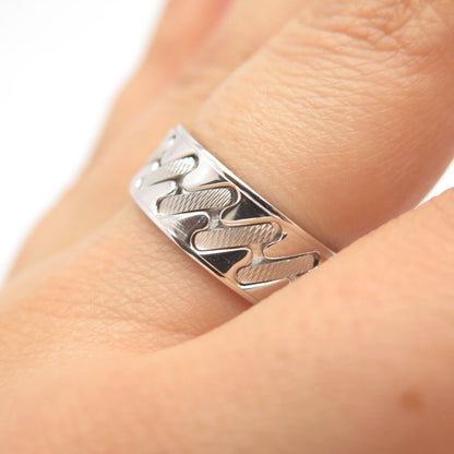 925 Sterling Silver Neos Braided Band Ring Size 7