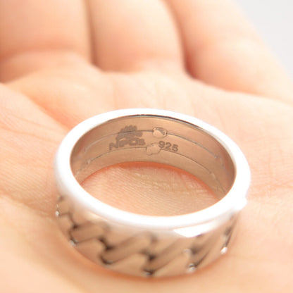 925 Sterling Silver Neos Braided Band Ring Size 7