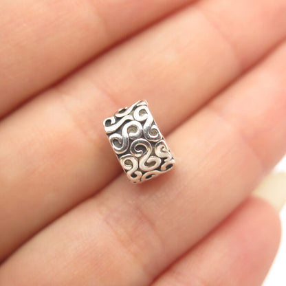 925 Sterling Silver Pandora Swirl Bead Charm