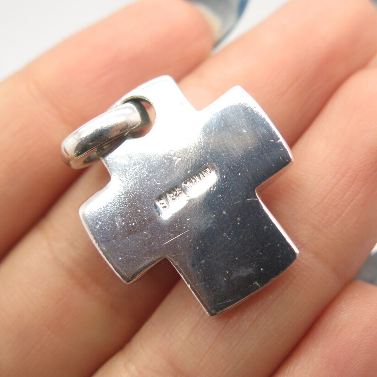 925 Sterling Silver Small Cross Charm Pendant