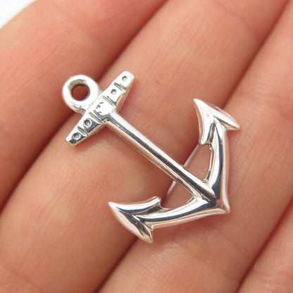 925 Sterling Silver Vintage Anchor Pendant