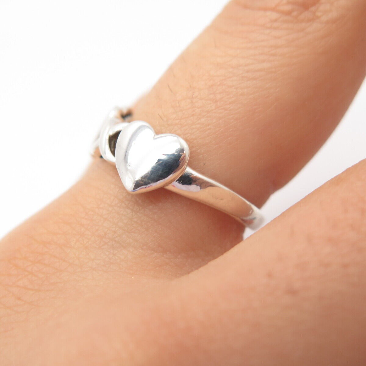 925 Sterling Silver Heart Infinity Ring Size 8.5