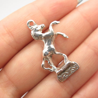 925 Sterling Silver Vintage "Napoli" Frisky Horse Pendant