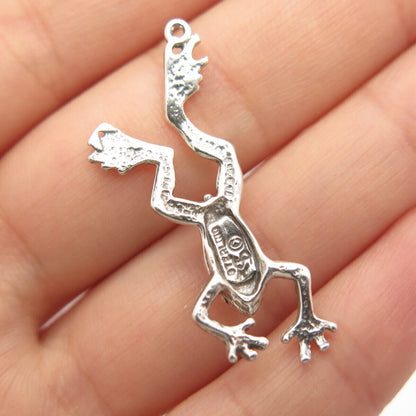 925 Sterling Silver Vintage Shube Frog For Good Luck Pendant