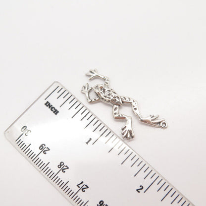 925 Sterling Silver Vintage Shube Frog For Good Luck Pendant