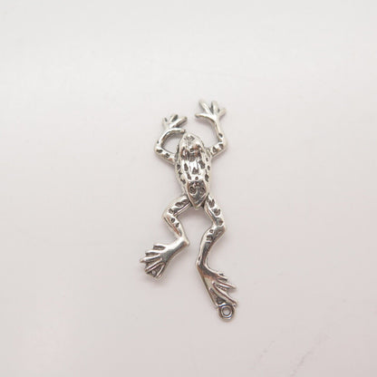 925 Sterling Silver Vintage Shube Frog For Good Luck Pendant