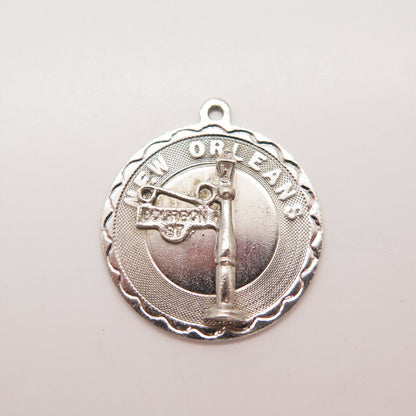 925 Sterling Silver Vintage Elco "New Orleans" Pendant