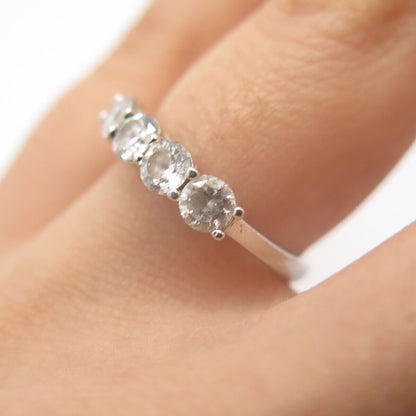 925 Sterling Silver Round-Cut C Z Ring Size 6