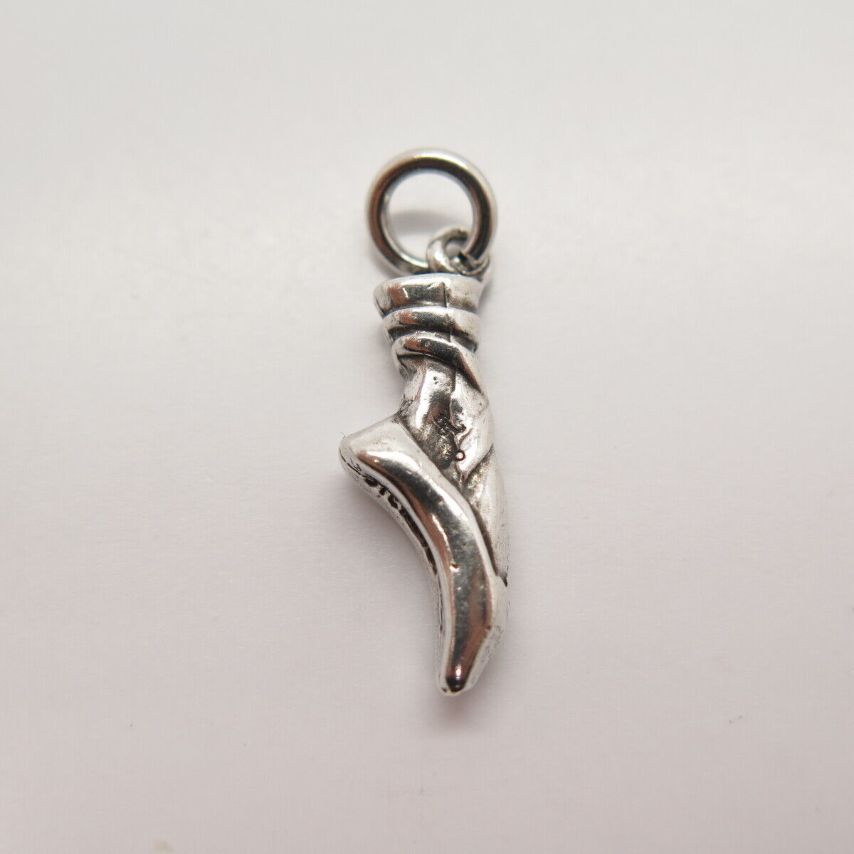 925 Sterling Silver Vintage Pointe Shoes Charm Pendant