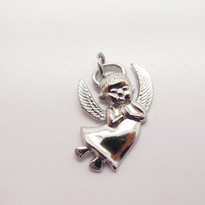 925 Sterling Silver Vintage Angel Pendant