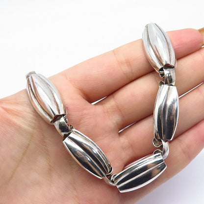 925 Sterling Silver Vintage Napier Modernist Chain Necklace 14"