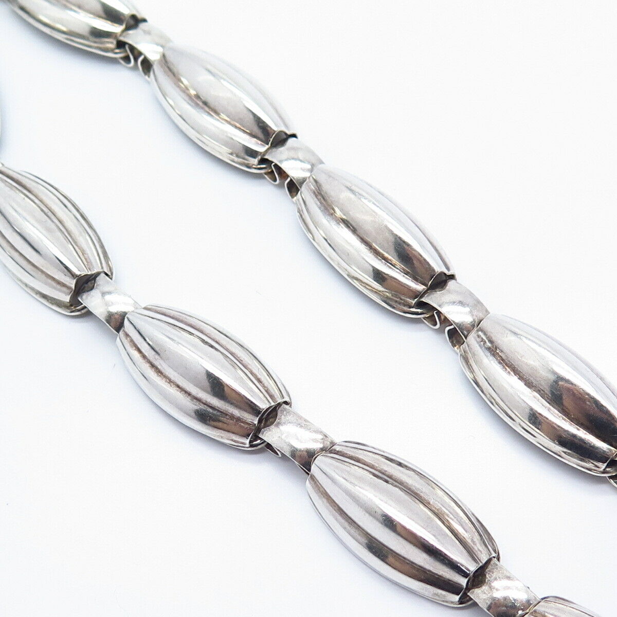 925 Sterling Silver Vintage Napier Modernist Chain Necklace 14"