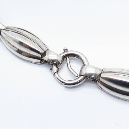 925 Sterling Silver Vintage Napier Modernist Chain Necklace 14"