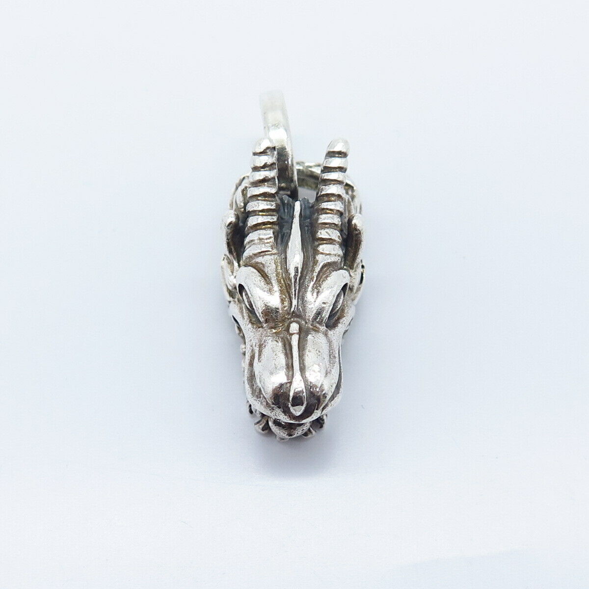 925 Sterling Silver Vintage Wild Beast Head Charm Pendant