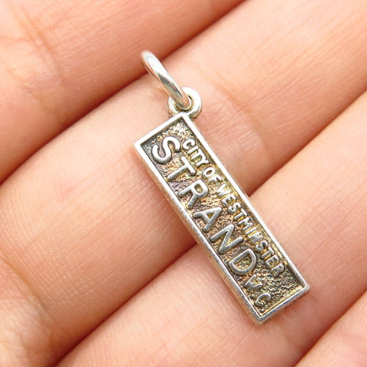 925 Sterling Silver Vintage "City of Westminster Strand" Pendant