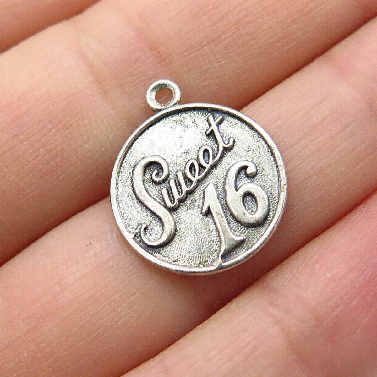 925 Sterling Silver Vintage Danecraft "Sweet 16" Charm Pendant