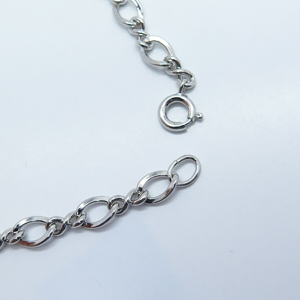 925 Sterling Silver Vintage Infinity Link Bracelet 7"