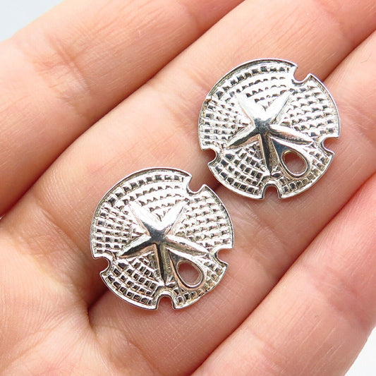 925 Sterling Silver Vintage Starfish Textured Earrings