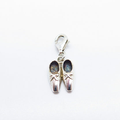 925 Sterling Silver Vintage Shoe Charm Pendant