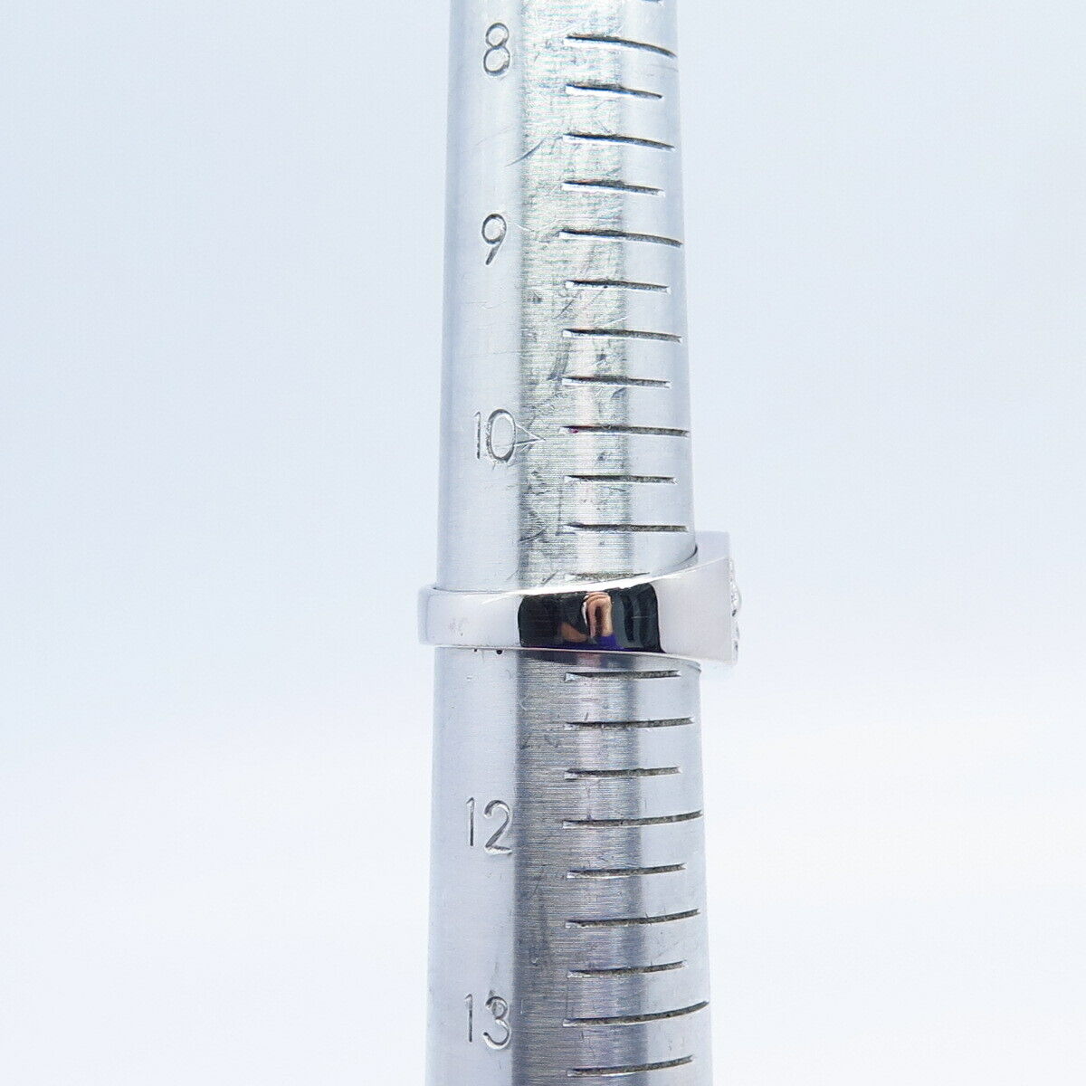 925 Sterling Silver Pave C Z Signet Ring Size 10.75