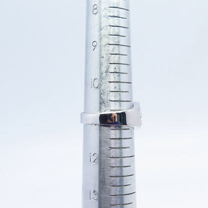 925 Sterling Silver Pave C Z Signet Ring Size 10.75