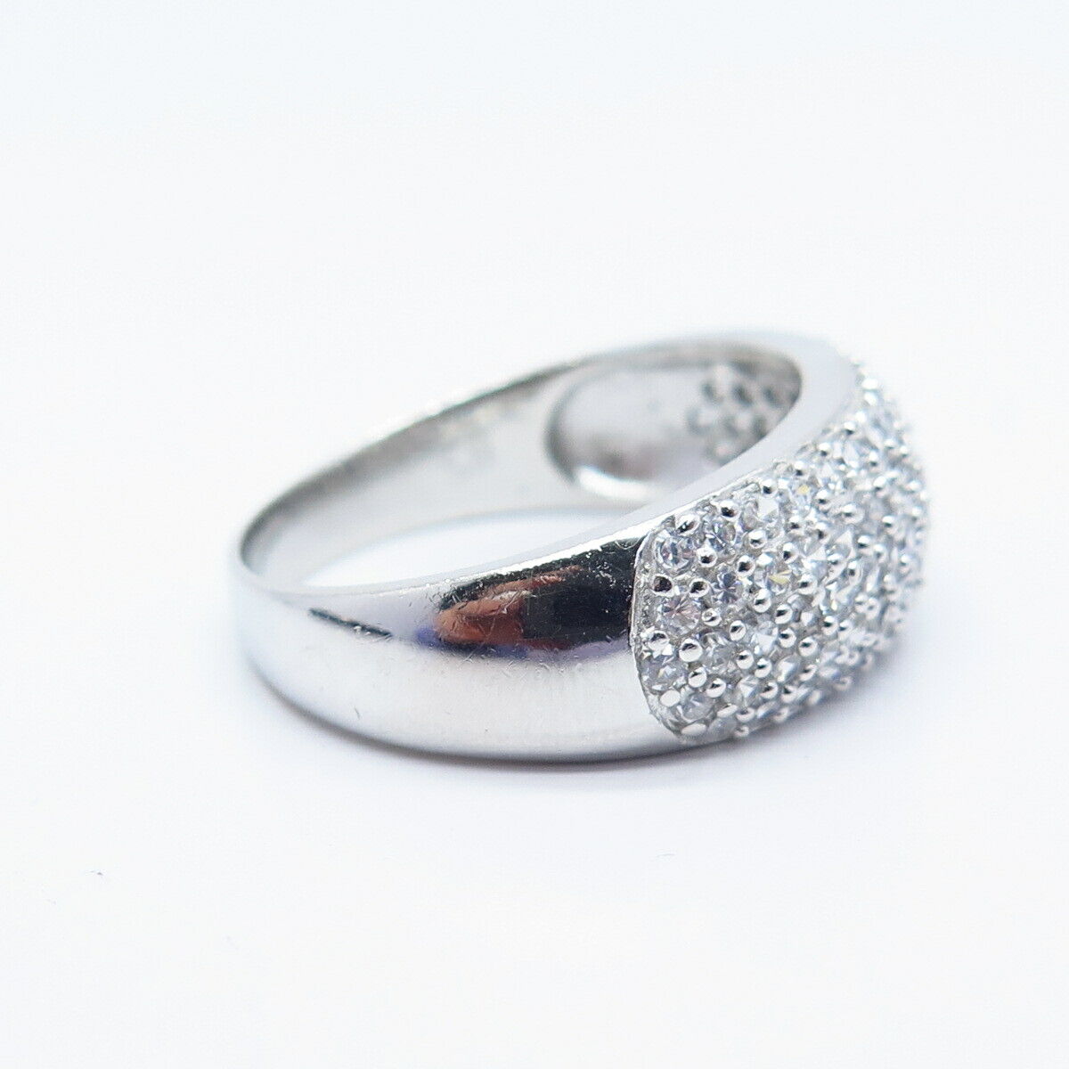 925 Sterling Silver Pave C Z Ring Size 9.25