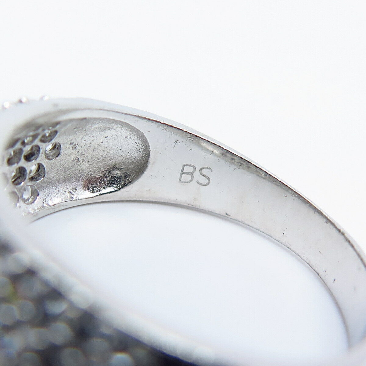 925 Sterling Silver Pave C Z Ring Size 9.25