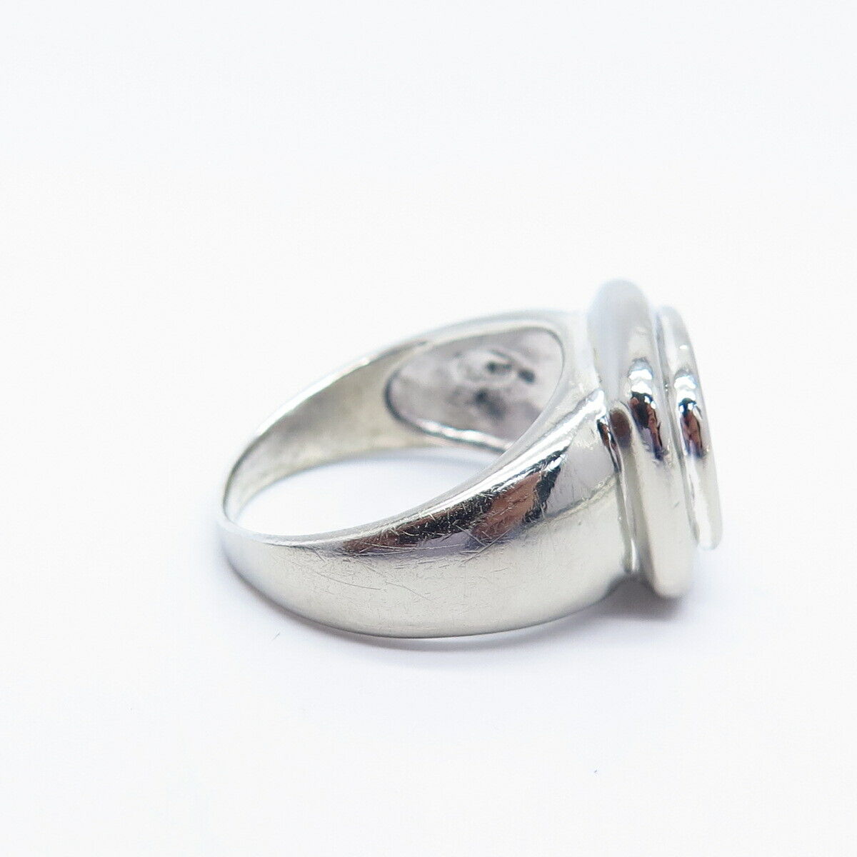 925 Sterling Silver Amethyst-Tone C Z Ring Size 7.5